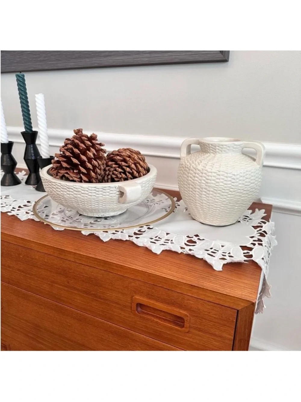 NWT Threshold x Studio McGee Haile Cream Ceramic Serving Bowl with Handles